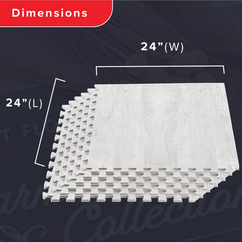 We Sell Mats Forest Floor Farmhouse 3/8 Inch Thick Printed Foam Tiles, Premium Wood Grain Interlocking Foam Floor Mats, Anti-Fatigue Flooring â€“ Stylish Flooring Solution - Image 4